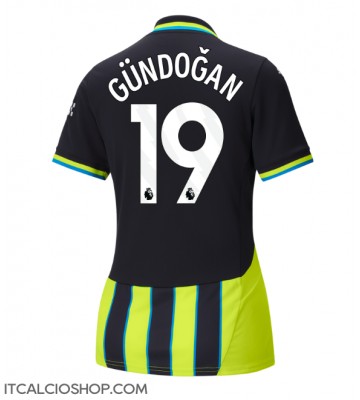 Manchester City Ilkay Gundogan #19 Seconda Maglia Femmina 2024-25 Manica Corta